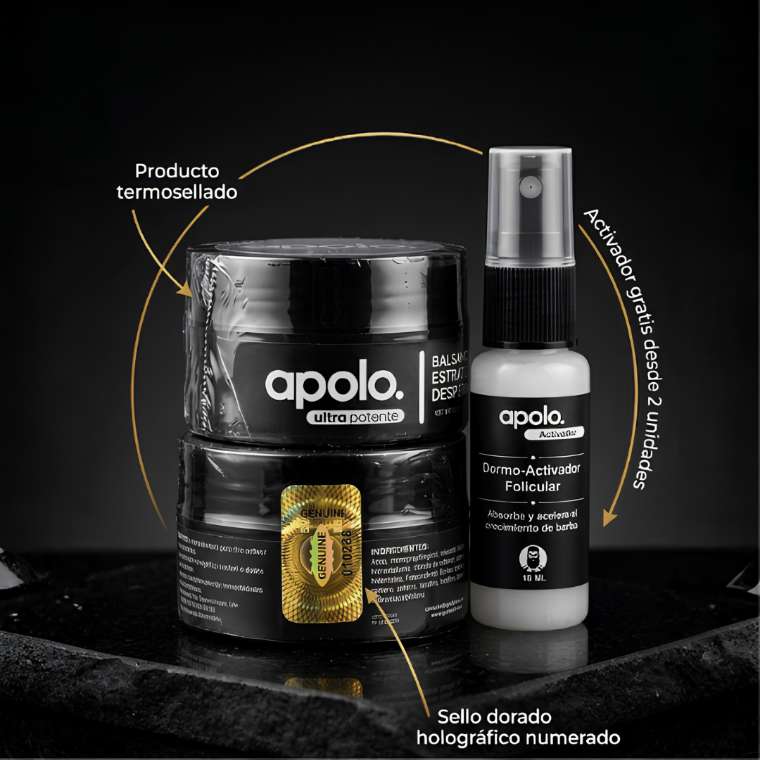 Bálsamo Apolo Ultra Potente + Activador para Barba